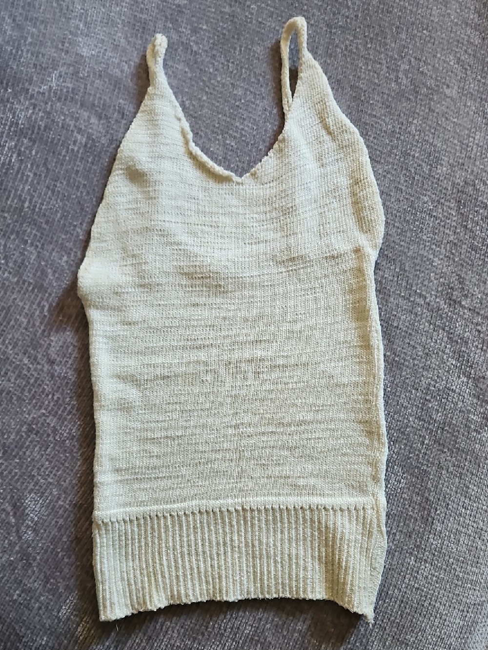 Women’s Cream Knit Cami Tank Top
